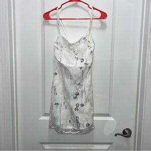 Like new! Lulu’s White Sequin Open Back Mini Dress
